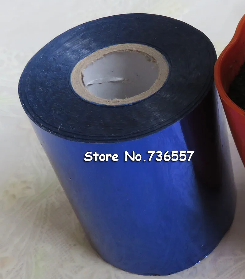 80 мм x 120 м голубой цвет горячего тиснения Фольга передачу тепла салфетка золочение ПВХ визитная карточка Emboss