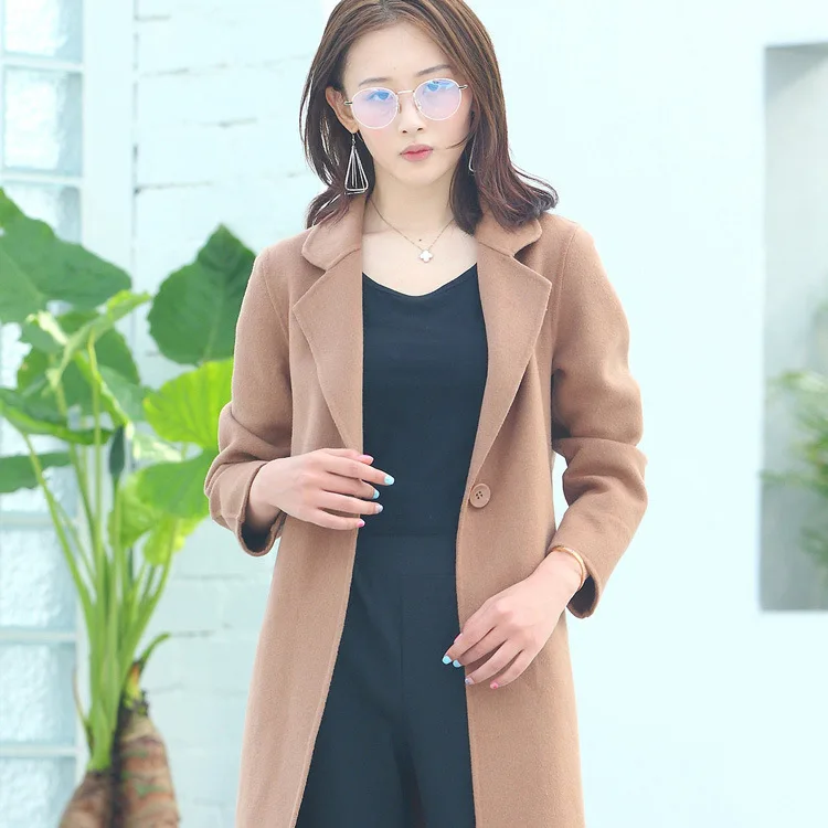 À Main Automne Coréenne Mode Laine Cachemire Ceciliayu 2018 Nouvelle Double Pour Version Vêtements Face En Manteau La Femmes Hiver qxYnaHU
