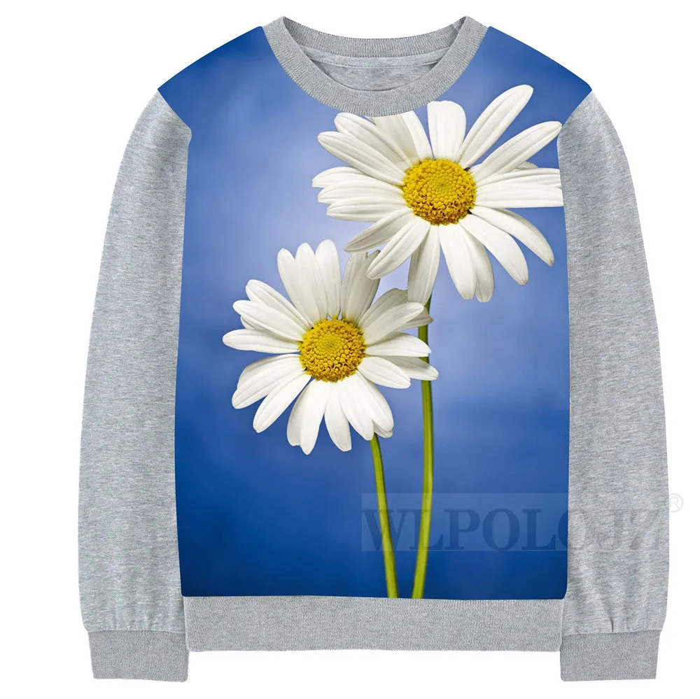 

Autumn Spring new girl long sleeved sweater kids Little Daisy flowers T-shirt toddler baby clothes 2-10Y