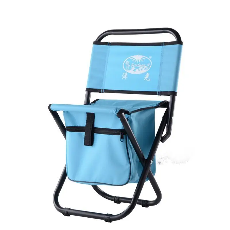 LDAJMW многофункциональная пляжная спинка стул ледяная сумка для термоса рыболовный стул для отдыха на открытом воздухе стул Дорожная сумка-холодильник для хранения - Цвет: M sky blue