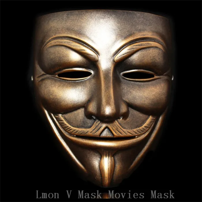 

Free shipping 2 Colors Movie Face V Mask Halloween Details NEW V for Vendetta Anonymous Film Guy Fawkes Fancy Party Cosplay