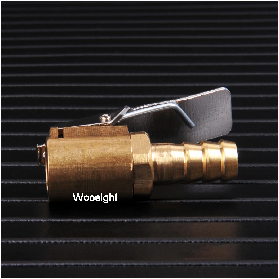 1PC 8mm Universal Car Brass Wheel Tire Air Chuck Inflator Pump Valve Clip Clamp Connector Adapter Tire Valve Inflator Chuck (3)