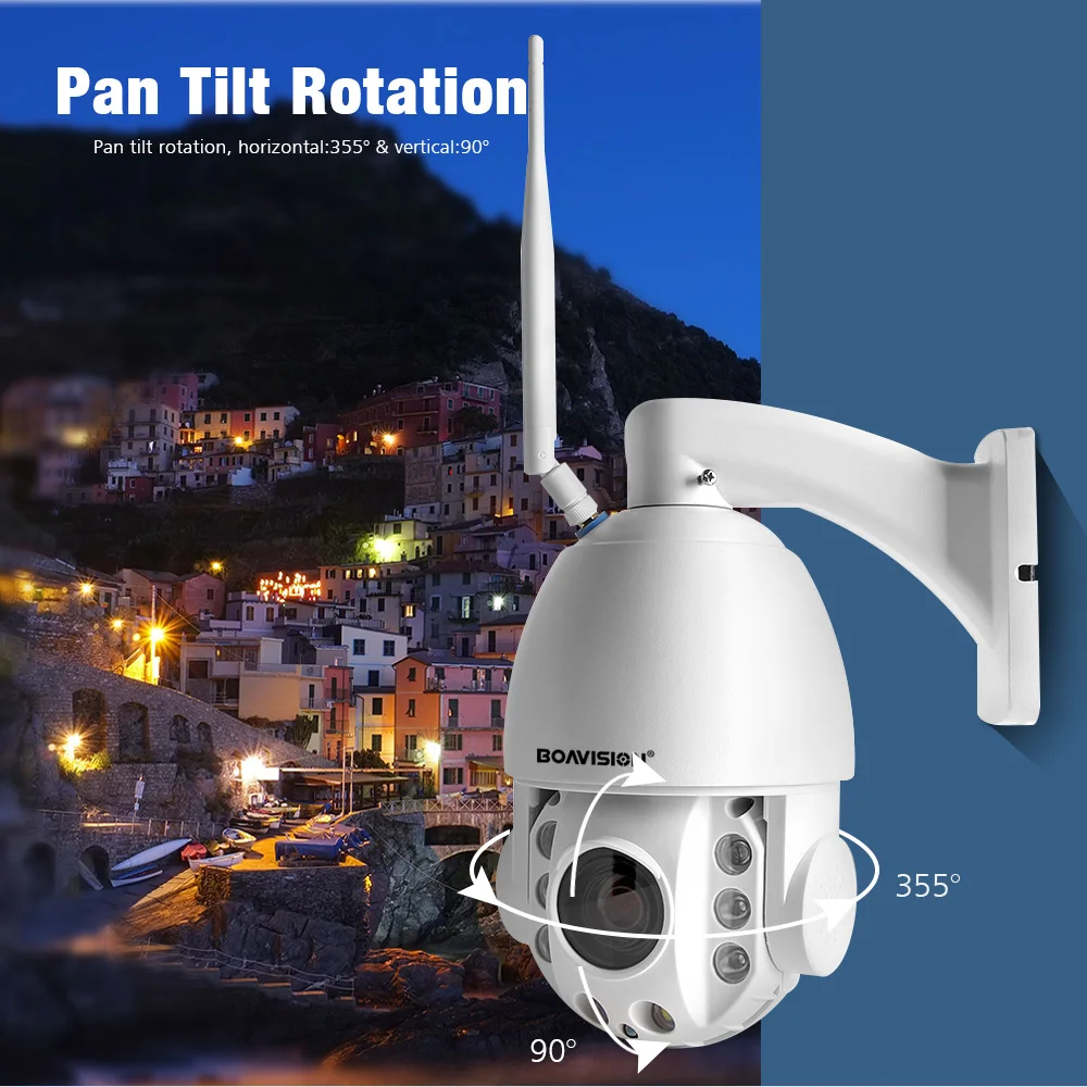 20X зум 1080P 5MP Wifi PTZ IP Камера открытый 2 Way Аудио Водонепроницаемый IP66 полный Цвет Ночное Видение безопасности CCTV Камера P2P для Iphone и Ipad