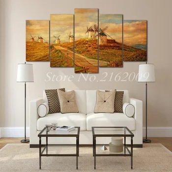 

Framed Scenery View tree house picture Painting wall art room decor print poster For Home Decora 5 Panels Sports Cars Prints