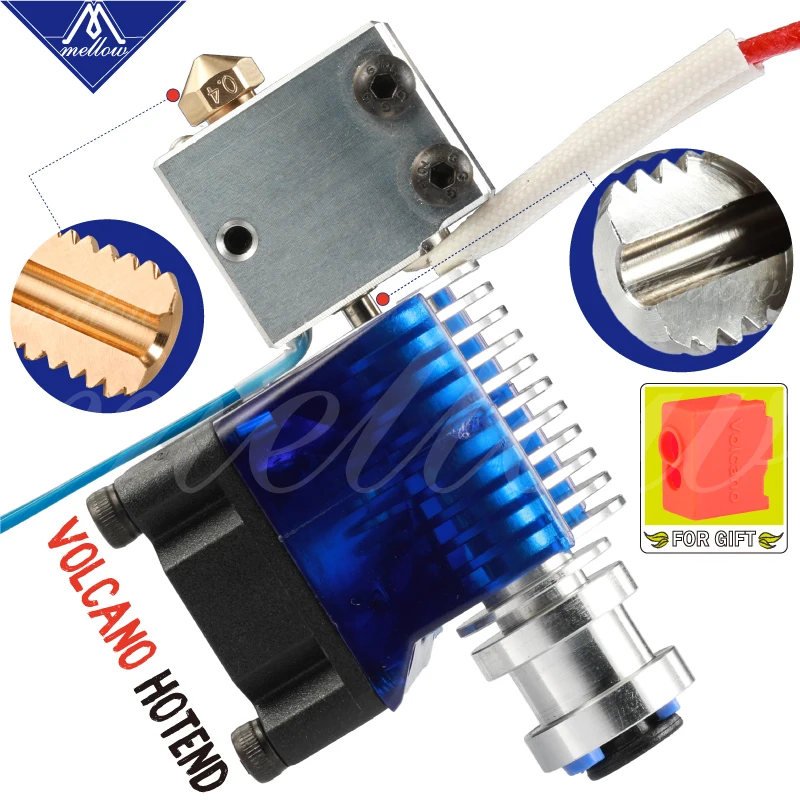 Mellow NF-V6 вулкан hotend 12 В/24 В дистанционного Bowden печати j-головы Hotend и вентилятор охлаждения кронштейн для E3D V6 вулкан HOTEND