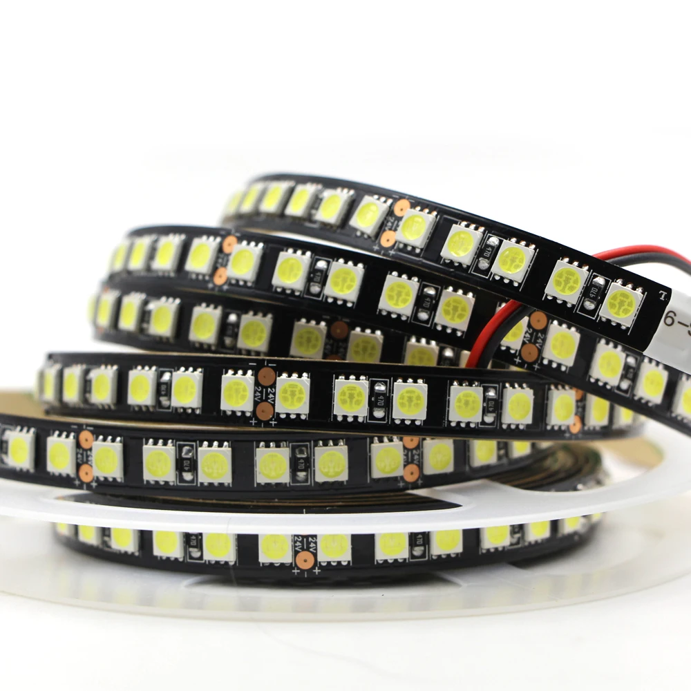 Светодиодная лента RGB 1 м 5 120 светодиодов/м водонепроницаемая 5050 SMD 600 черная с