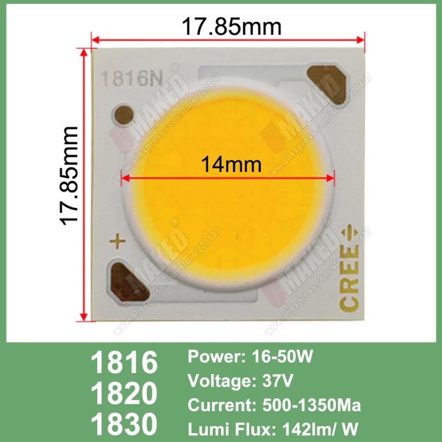 10 шт. Cree CXA 10 Вт CXA1304 15 Вт CXA1507 24 Вт CXA1512 65 Вт CXA2530 Холодный/теплый белый 5000 К, 3000 К COB Led XLamp чип светильник