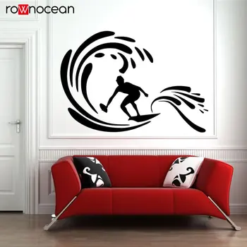 

Surfing Surfer Surfboard Surf Beach Wall Sticker Vinyl Home Decor Removable Sport Decal Interior Decoration Mural Wallpaper 3Y33