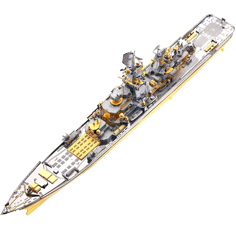 2018 Piececool 3D Metal Puzzle model RUSSIAN BATTLECRUISER PYOTR VELIKIY DIY Laser Cutting Puzzles Jigsaw Model For Child Toys 4