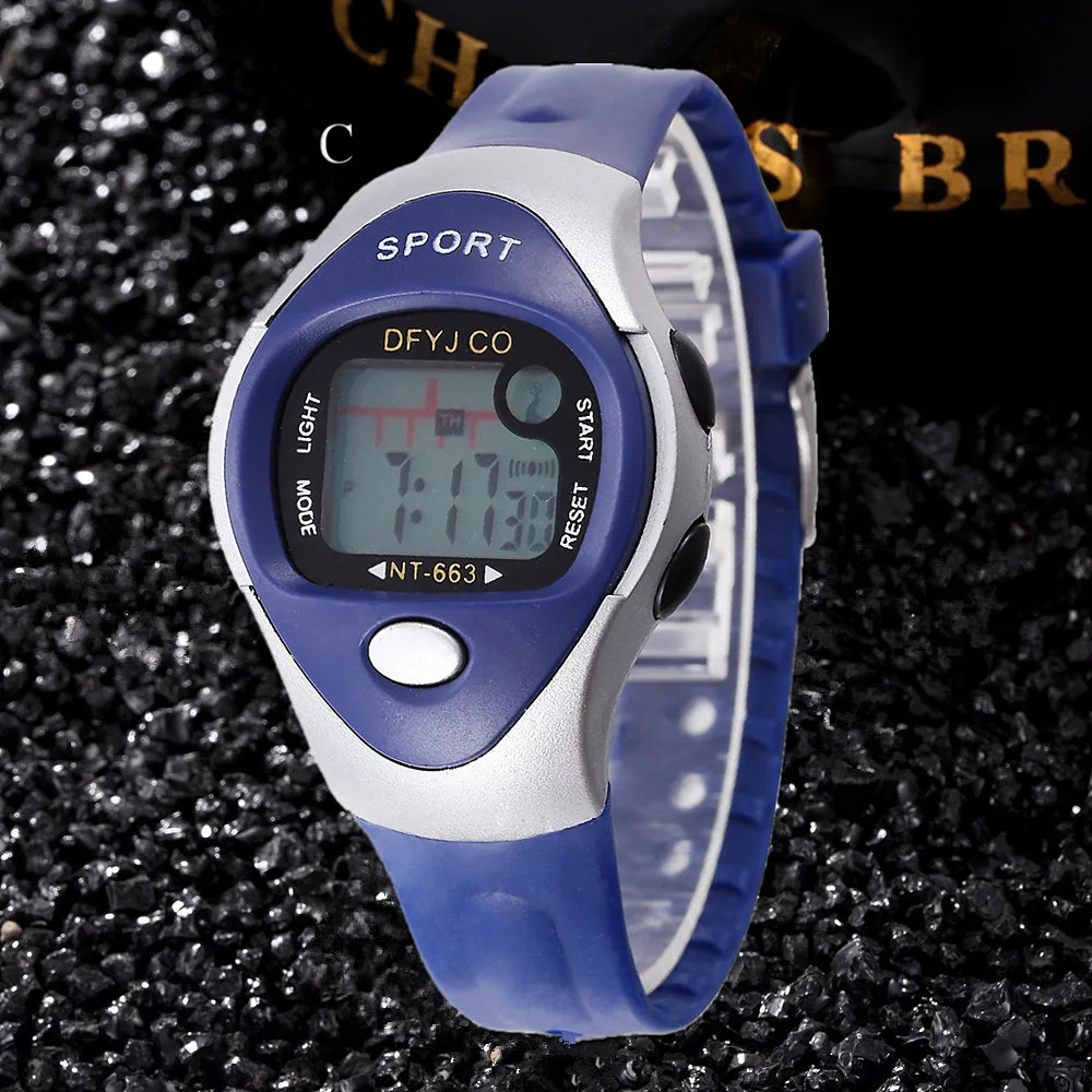 blue nt-663 light sport childrenc clock fashion casual daily waterproof boy clocks