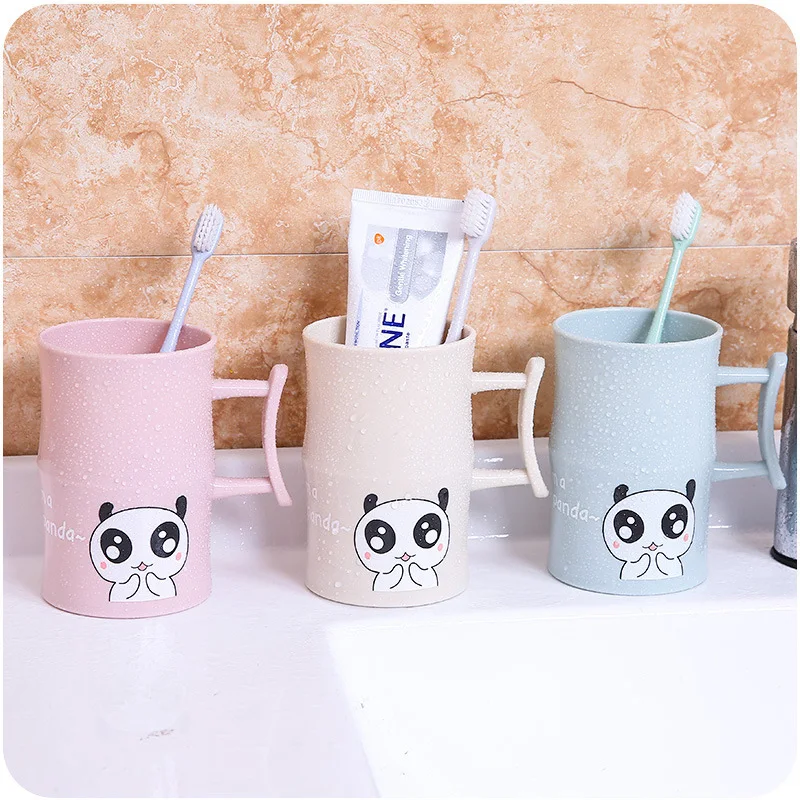 

1PC Plastic Cartoon Animal Toothbrush Cup Bathroom Tumbler Mouthwash Travel Toothbrush Holder Cup Home Bathroom Accessories