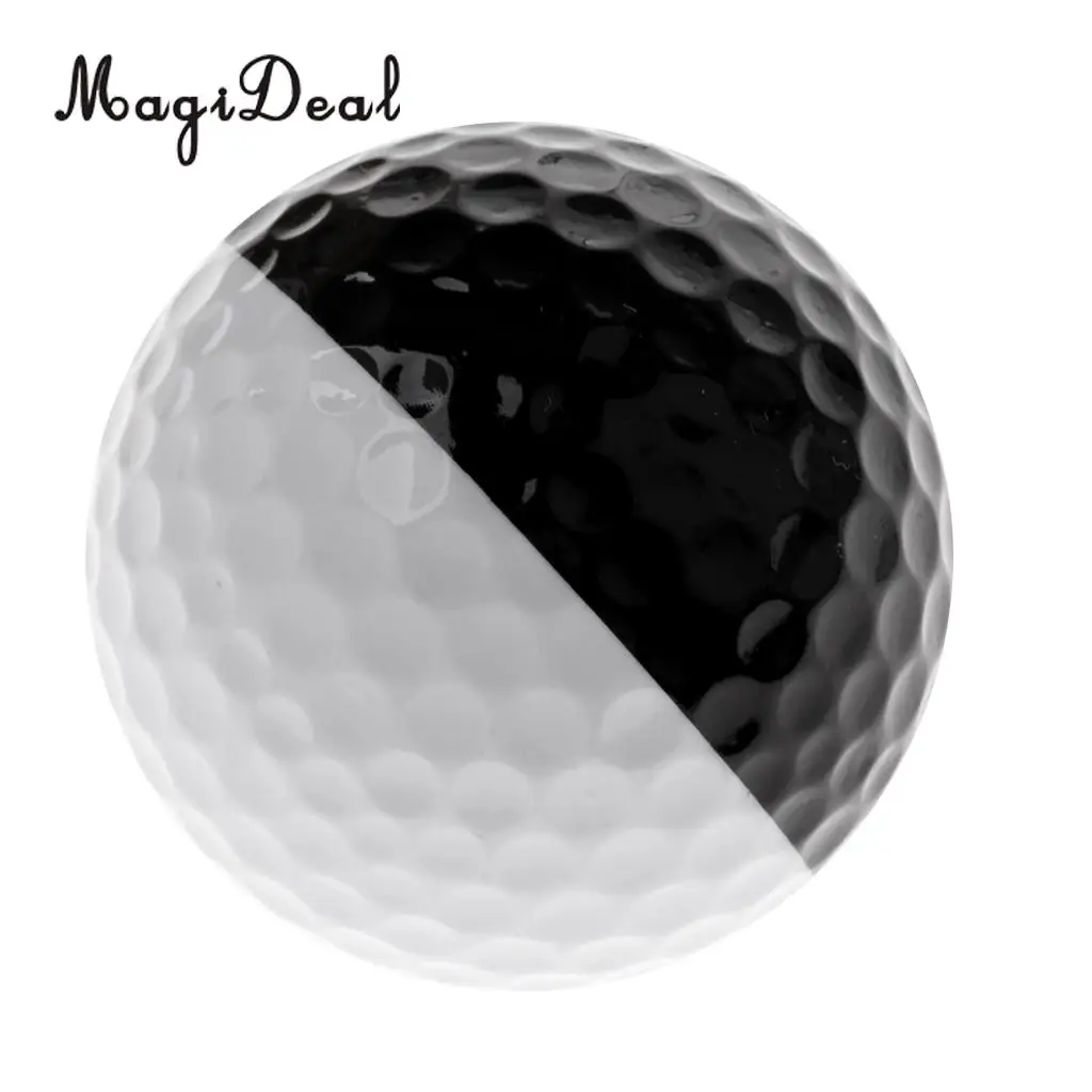 MagiDeal Professional Golf Ball - Golf Training Soft Balls - Practice Ball Black and White