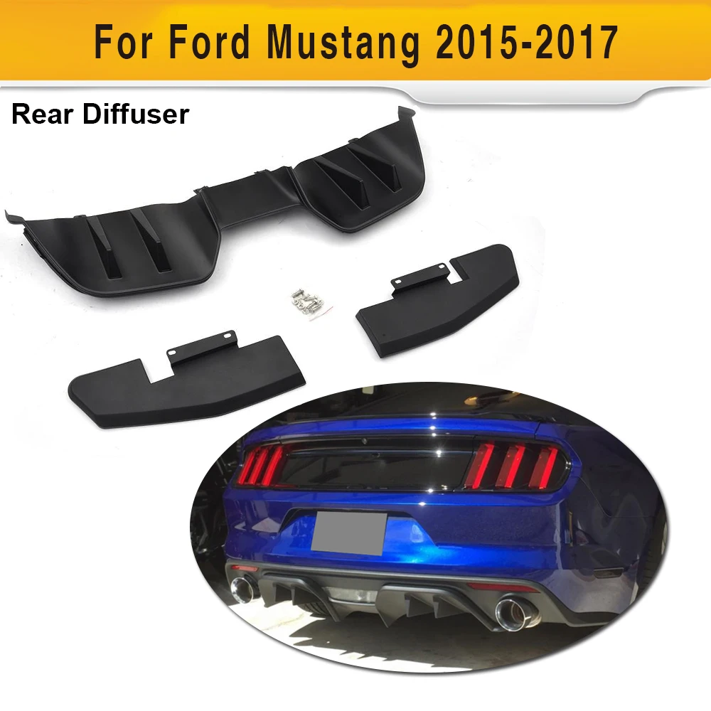 

For Mustang Car Rear Bumper Diffuser Lip Spoiler For Ford Mustang Coupe 2015-2017 Car Auto Sport Accessories