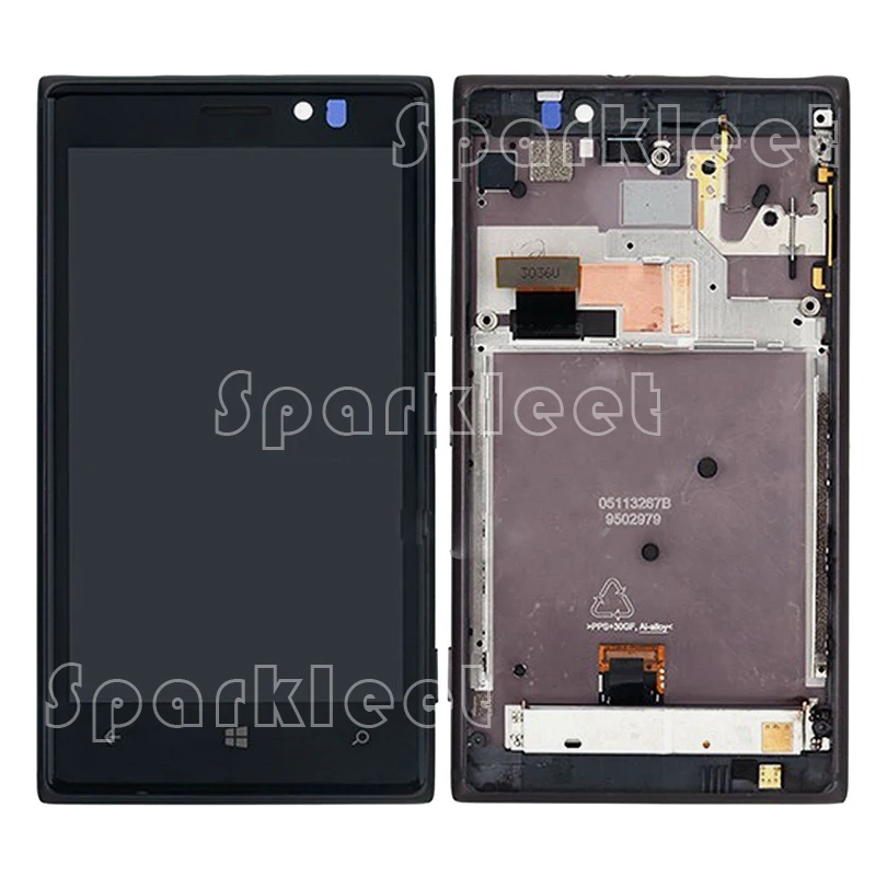 LCD For Nokia Lumia 925 LCD Display Screen touch Digitizer Full Assembly With Frame Black Silver