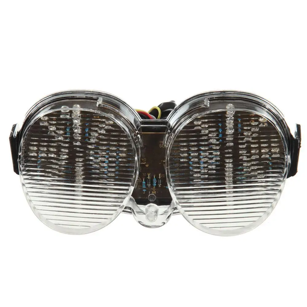 

1X Clear Integrated LED Brake Tail Light Turn Signals For Yamaha YZF R6 2001 2002 01 02 Motorcycle