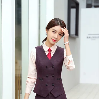 

Fashion Wine Vest & Waistcoat 2019 Spring Summer Women Clothes Ladies Office Work Wear Female Outwear Business Tops Blazers
