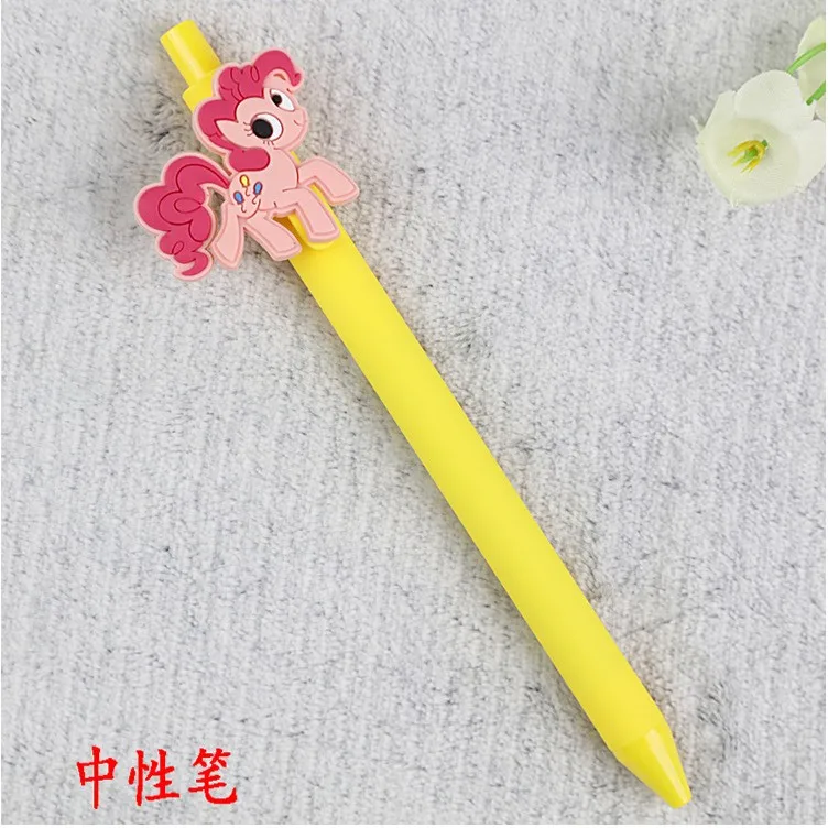 Милая лошадка пони конфетный цвет, матовый 0,5 мм Черная гелевая ручка креативное Обучение канцелярские принадлежности шариковая ручка для детей - Цвет: 2