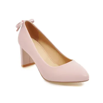 

In the spring and autumn of 2018 new products with shallow thick with high pointed mouth size code 33 single shoes 1853-43