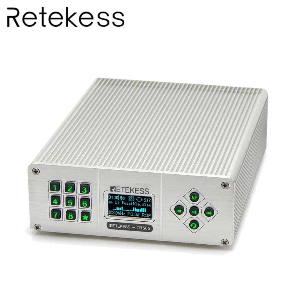 

Retekess TR505 25W PLL FM Transmitter Antenna USB Mini Radio Stereo Station Wireless Lossless Music Broadcast + Power + Antenna