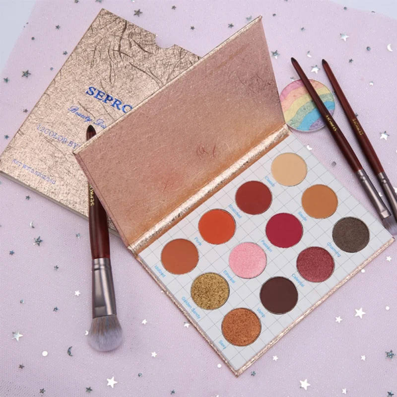 

12 Colors Matte Shimmer Eyeshadow Palette Make Up Eye Shadow Glitter Pigment Makeup palette maquillage
