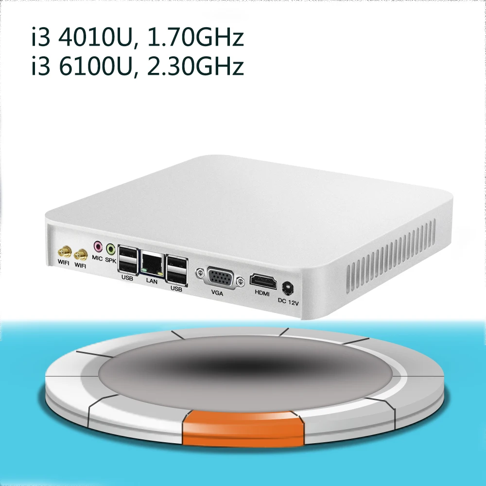 

Mini PC Intel Core i3 4010U i3 6100U Mini Computer Windows 10 Celeron 1007U HTPC WIFI HDMI 6*USB TV BOX Desktop PC