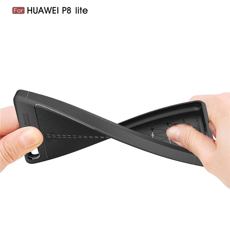 Litchi cortex silicone case for Huawei P8 lite  (8)