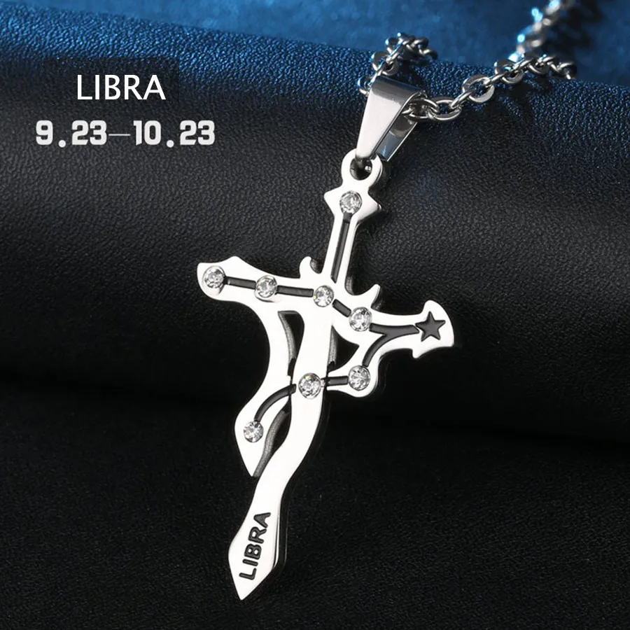 LIBRA Constellation Pendant Necklaces Gift