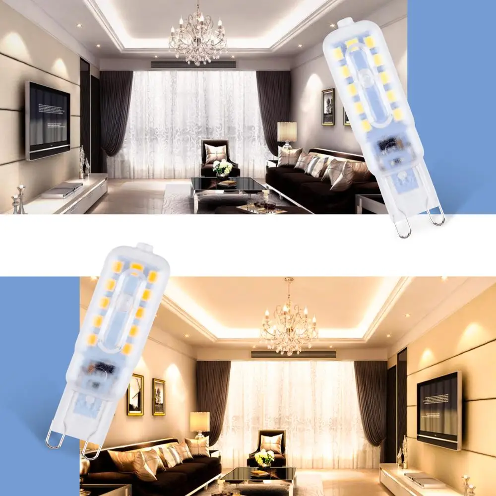 220V LED Lamp G4 LED G9 LED Bulb 5W Corn Bulb Candle Lamp G9 Dimmable Bombillas Led Halogen Bulb Chandelier Lighting 2835SMD