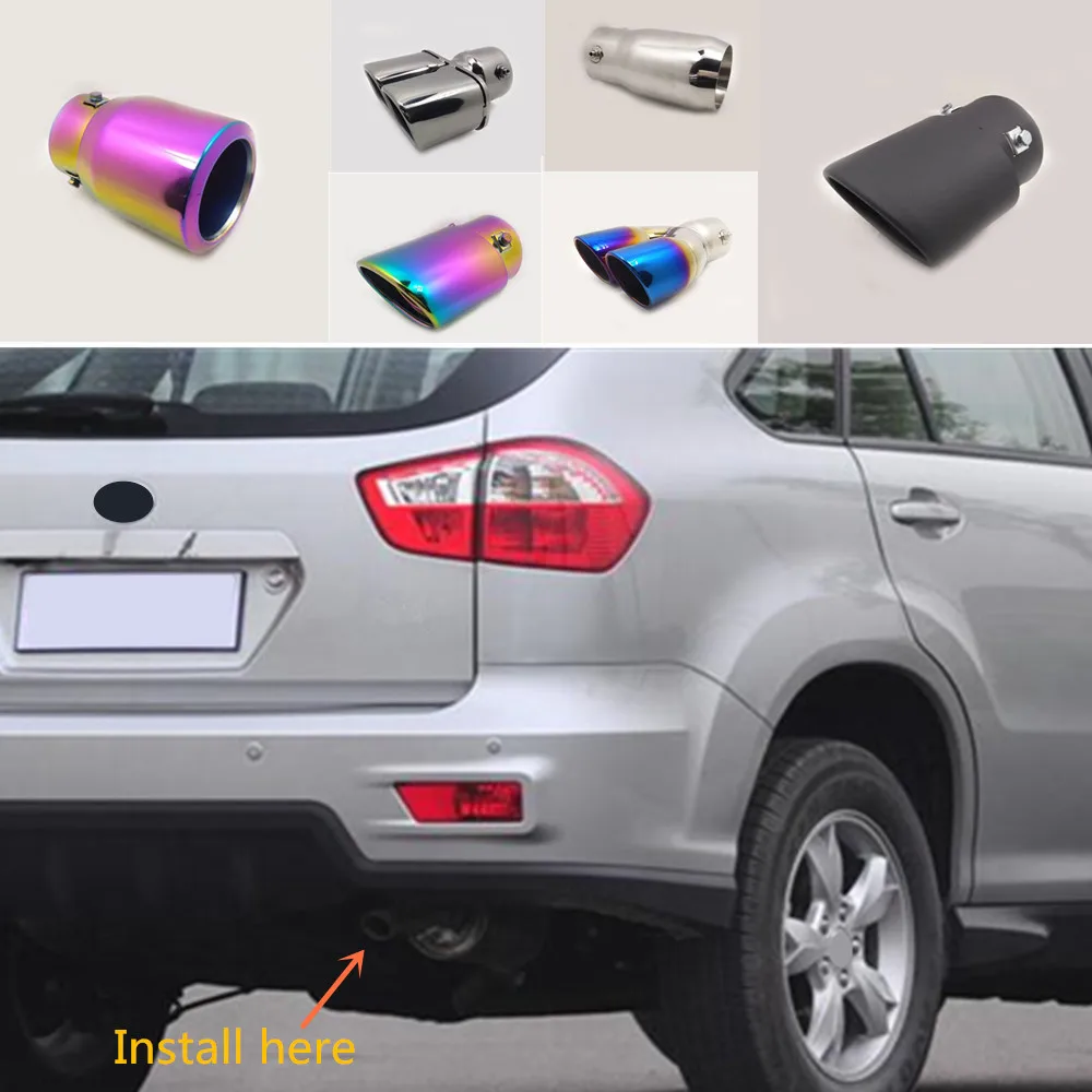 

For BYD S6 2011 2012 2013 2014 car cover muffler exterior back end pipe dedicate exhaust tip tail outlet ornament vent part 1pcs