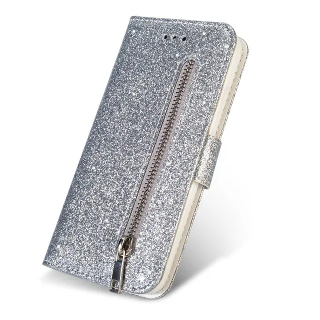 Блестящий глиттер для samsung Galaxy A7 чехол с откидной крышкой Coque samsung A7 чехол бумажник с застежкой-молнией для samsung A750 крышка SM-A750