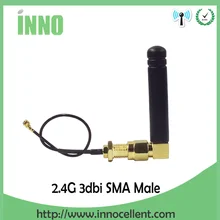10 шт. 2,4 ГГц антенна Беспроводная SMA антенна male 2~ 3dbi Wi-Fi антенна 2,4 ГГц маленький размер антенна+ PCI U. FL IPX к RP-SMA кабель Pigtail