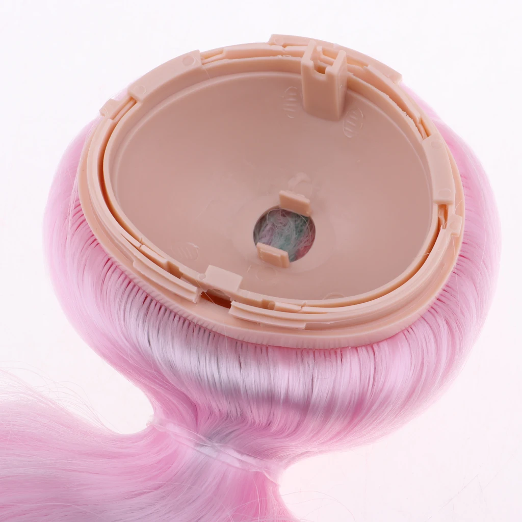 Dolls Wig Ice Cream Curly Hair with Head Scalp Shell Kit for 12inch RBL Neo Blythe Custom Accessories