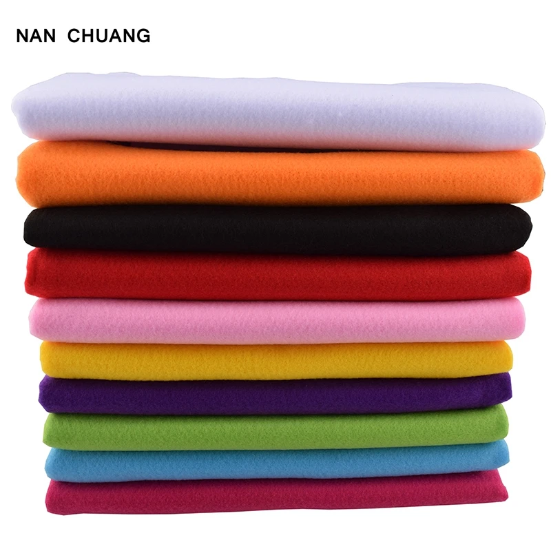 Non Woven Felt Fabric 1.5mm Thickness Polyester 45x90cm Home Decoration Pattern Bundle For Sewing Dolls Crafts felt craft fabric craft fabric polyester fabric fabric material