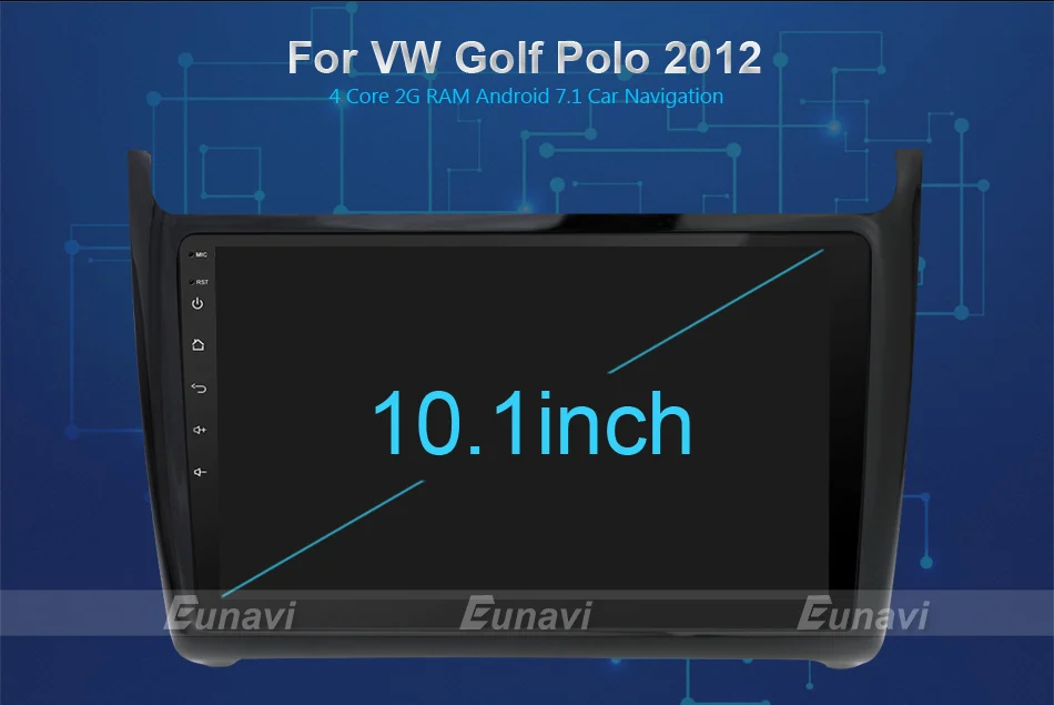 Best Eunavi Quad Core 2G RAM 32G ROM Android 7.1 2 din Car Radio GPS Navi For VW Skoda Magotan POLO PASSAT Golf 7 Jetta Super Octavia 7