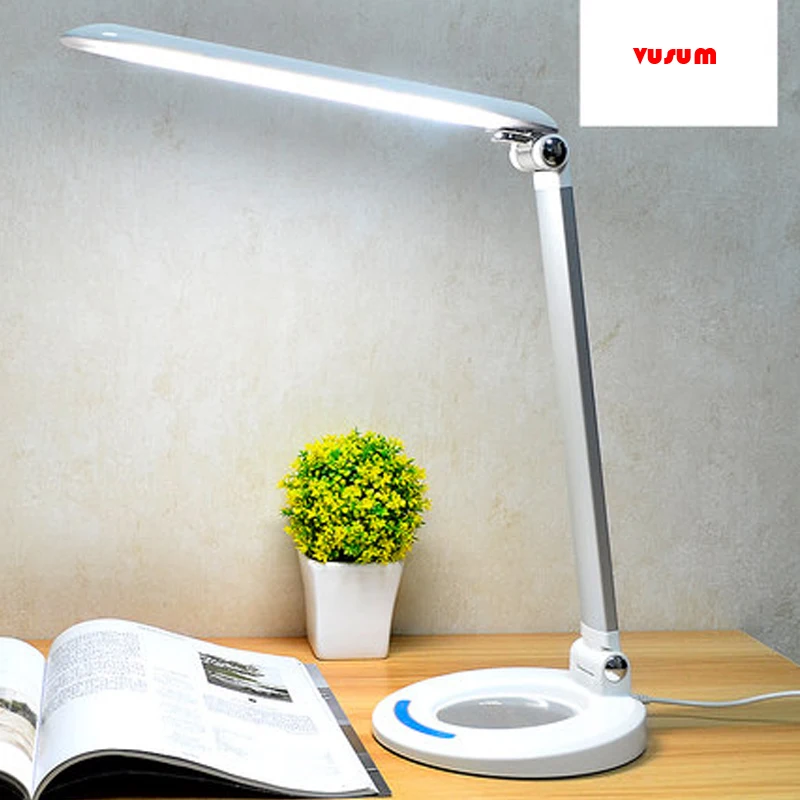 

Vusum Led desk lamp 40 LED desk lamp desk plug-in writing reading book lamp LED desk lamp table touch 6 modes