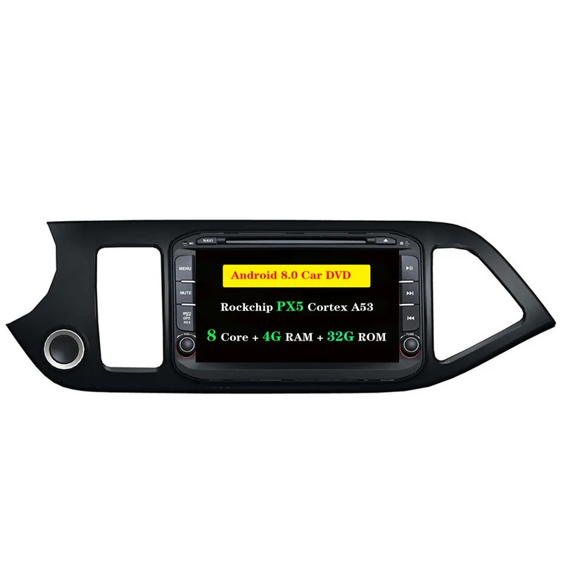 Ectwodvd 4G ram 32G rom Восьмиядерный Android 8 0 автомобильный DVD для Kia Morning/Picanto 2014 2015 радио