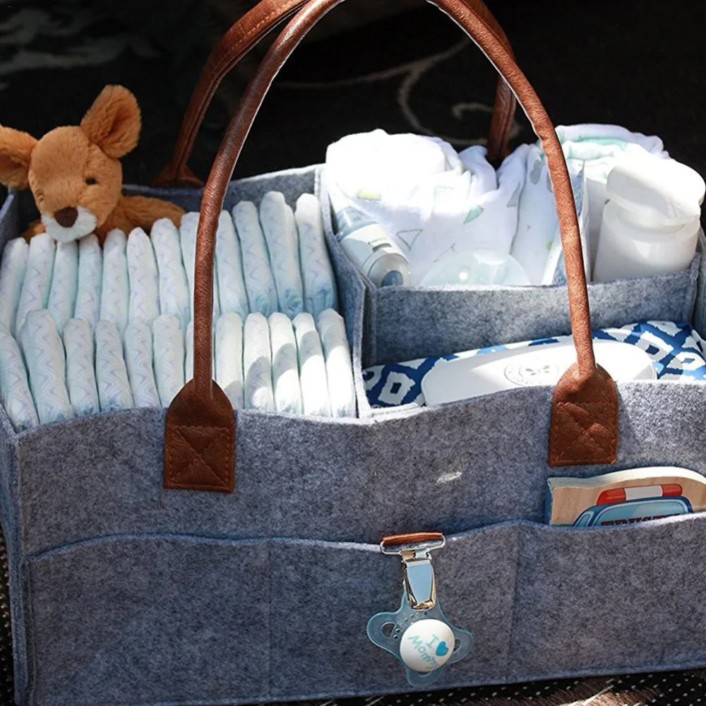 Felt-cloth-Storage-Bag-Foldable-Baby-Large-Size-Diaper-Caddy-Changing-Table-Organiser-Toy-Storage-Basket (2)