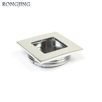 

2X Modern Kitchen Cabinet Drawer Knobs Bright Chrome Cupboard Closet Dresser Drawer Handles Wine Box Puls Embedded Dark Handle