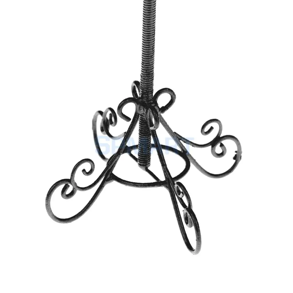 MagiDeal 1/12 Dollhouse Miniature Metal Bird Cage with Holder Stand for Dolls Action Figures Acc Collection Furniture Decor