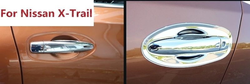 Для Nissan Rogue X Trail 2014 2015 8 шт из нержавеющей стали для автомобиля наружные боковые