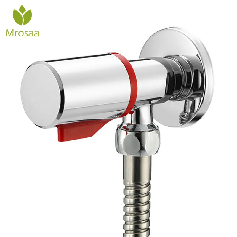 

1 Pcs KCASA Bathroom Chrome Brass Angle Valve Tap Basin Toilet Laundry Machine Water Diverter Switch Bath Shower Angle Valve