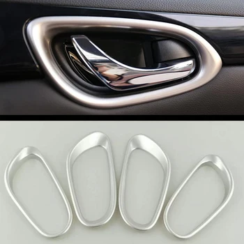 

2016 2017 2018 ABS Matte Car Inner Door Bowl Protector Frame Cover Trim Shell Car Styling Accessories 4pcs for Nissan Sentra