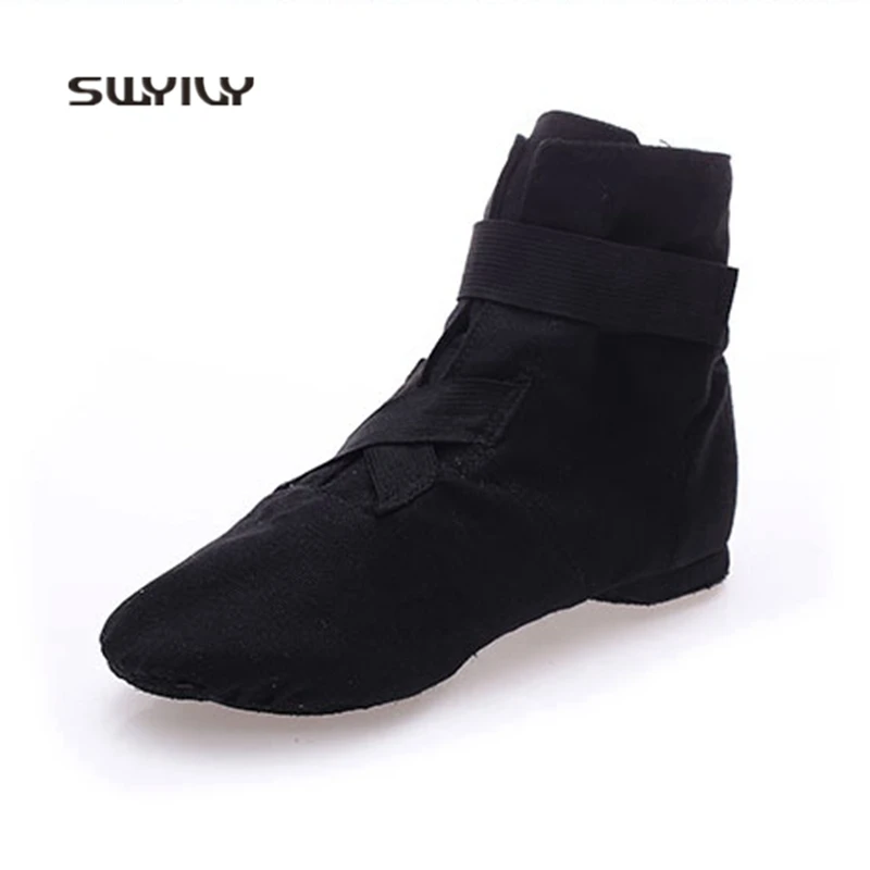 SWYIVY Dance Sneakers For Women Hook&Loop Canvas Women Ballet Dance Shoes 2018 New Flat Heel Soft Sole Yoga Shoes Girls Women