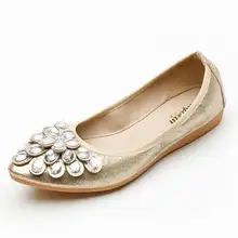 Для женщин с украшением в виде кристаллов обувь для балета цвета: золотистый, серебристый острый носок балетки со стразами; мягкая дышащая обувь без застежек, на плоской подошве, кукла удобная обувь; лоферы