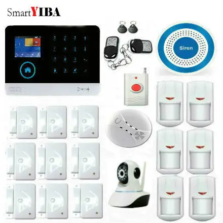 SmartYIBA 2 4G WiFi GSM font b Alarm b font System IP Camera Surveillance APP Control