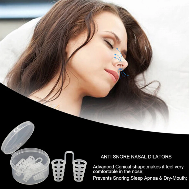 

Sell well 4pcs/box Silicon Anti Snore Ceasing Stopper Anti-Snoring Nose Clip Health Sleeping Anti Snoring and Apnea Stop Snoring
