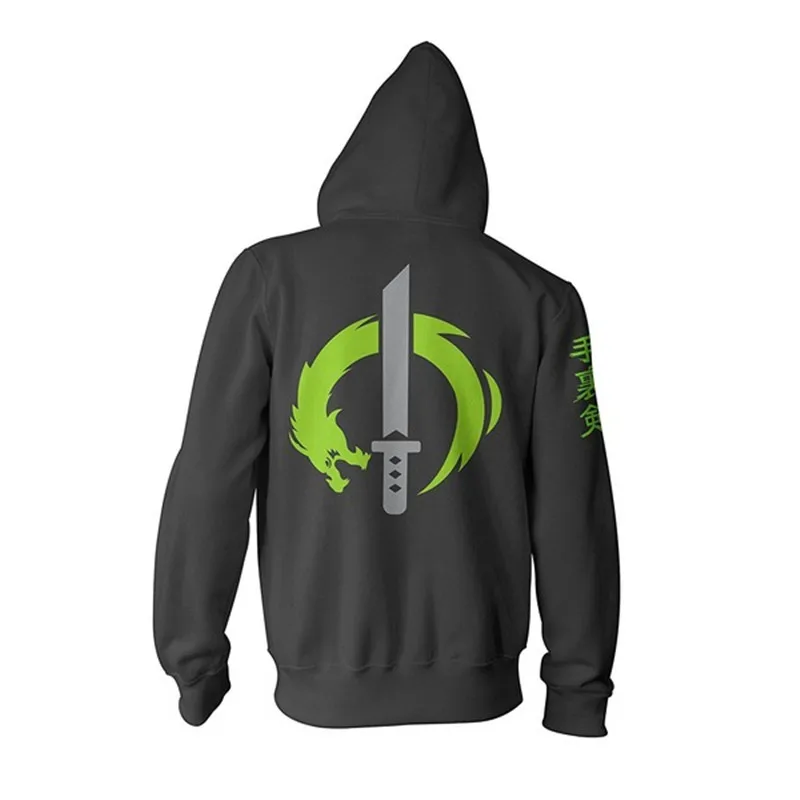 2019 костюм на Хэллоуин Overwatch толстовки с капюшоном Genji DV.a Lucio тонкие молнии крутой