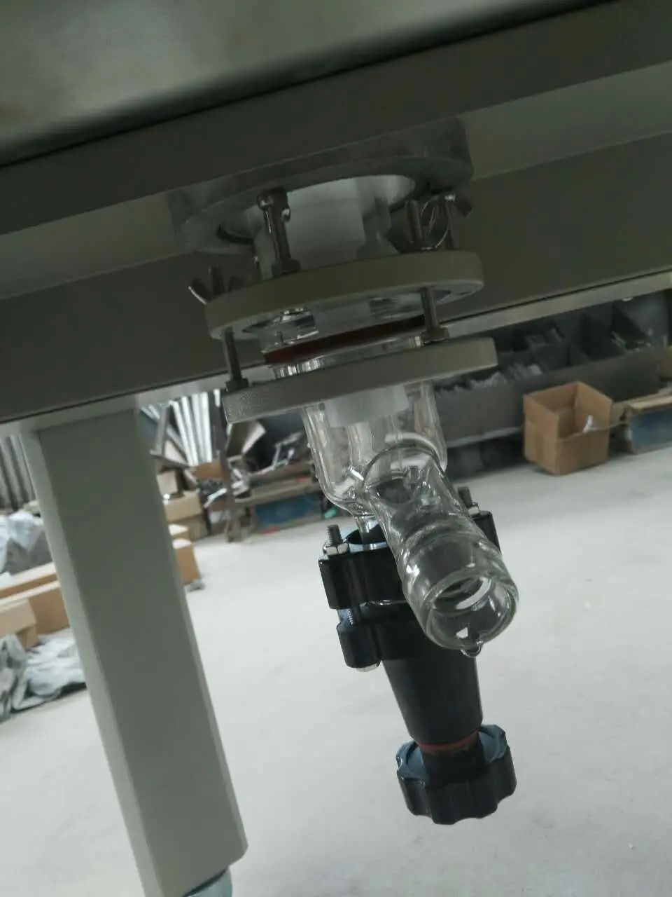Single Layer Glass Reactor Bottom discharge Valve