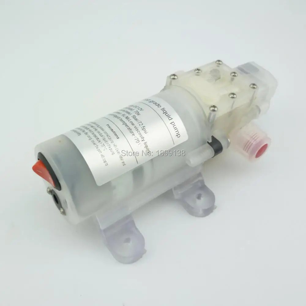 

12V 70W self priming Automatic pressure control dc diaphragm water pump food grade for wine , milk , drinking water