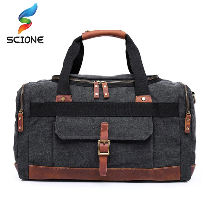 Top Quality Canvas Outdoors Gym Bags Travel Camping Sports Bag Men